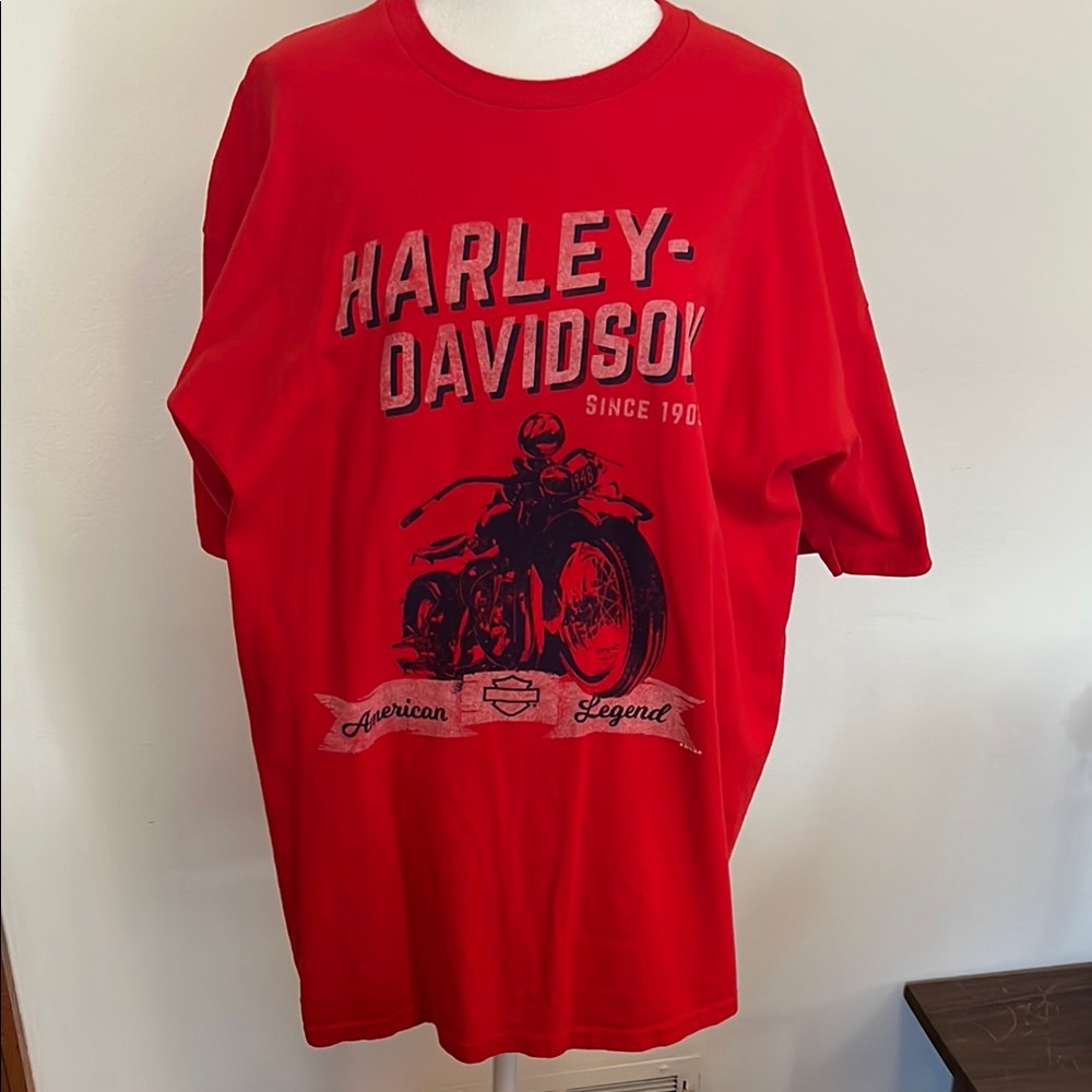 Harley-Davidson Red Graphic T-Shirt for Men